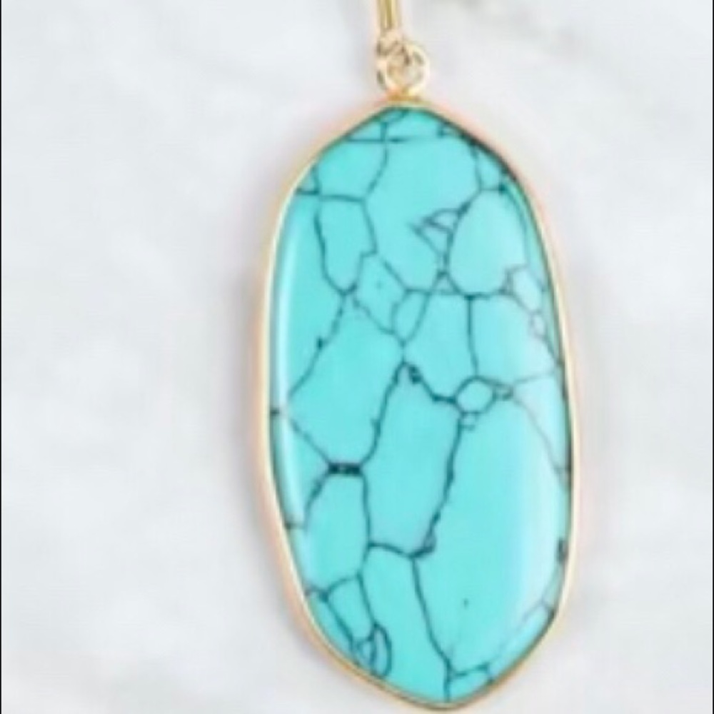 {Host Pick} 🎉🆕Oval Natural Stone Drop earrings ✨ - Picture 3 of 4